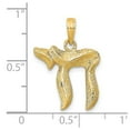 thumbnail image 2 of 14k Yellow Gold Chai Pendant - 1.5 Grams - Measures 15x17mm, 2 of 2