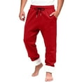 thumbnail image 7 of Kalauyu Men's Winter Fleece Pants Sherpa Lined Sweatpants Active Running Jogger Pants, 7 of 7