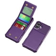 thumbnail image 2 of for iPhone 16 Plus Wallet Case, Built-in 4 Card Holders Kickstand Purse Cover, Military Grade Enhanced Corners Drop Protection, Rugged Protective Phone Case for iPhone 16 Plus, Purple, 2 of 9
