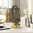 thumbnail image 4 of Modern Twisted Resin Knot Ornament Decor Statue Gold White Gray 5.3 x 3.5 x 8.9 in • Foyer Tabletop Art Sculpture for Living Room TV Cabinet, 4 of 6