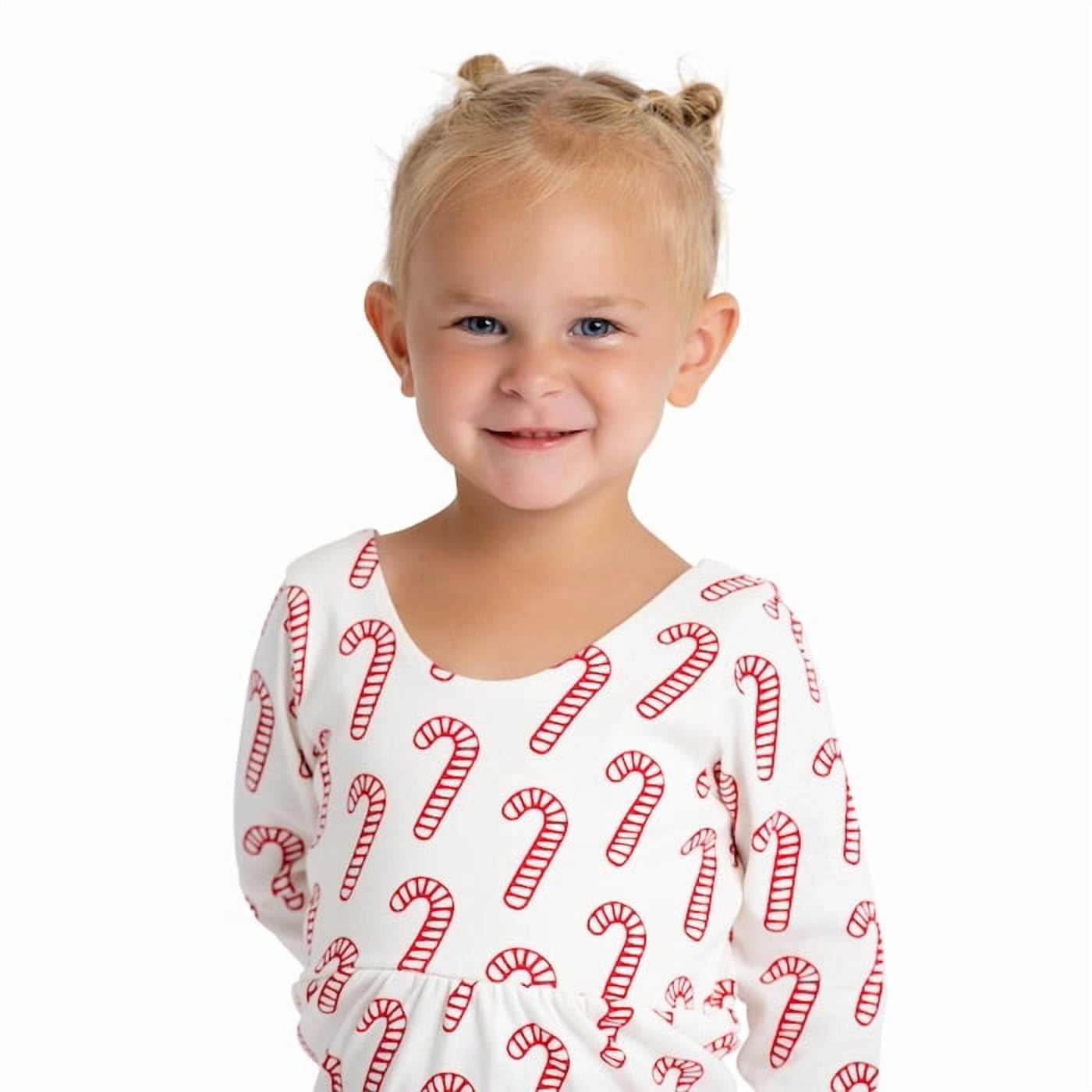 M+A by Monica + Andy Organic Cotton Long Sleeve Let's Dance Dress, Sizes 12-18M-5T