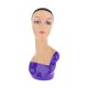 thumbnail image 2 of Cabeza de maniquí femenino con peluca y maquillaje completo para exhibición de sombreros y máscaras. Púrpura, 2 of 6