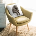 thumbnail image 2 of Throw Pillow Covers 16x16 Inch, Funny Elephants Decorative Pillow Cases for Couch Sofa Bed, Cute Art Fun Lovely Animals on Toilets Cotton Linen Square Home Decor Pillowcases with Hidden Zipper, 2 of 7