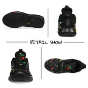 Soulsfeng Mens Anti-slip Running Shoes Mesh Lightweight Breathable Training Black Sneakers Size 8