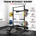 thumbnail image 6 of Folding Wall Mounted Squat Rack,1000 lbs Capacity Power Rack for Home Gym,Space-Saving Foldable Squat Rack with Pull-Up Bar & Landmine,Heavy-Duty 2.36" x 2.36" Steel Frame Power Cage, 6 of 8