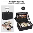 thumbnail image 5 of MONSTINA Estuche de maquillaje de gran capacidad de 16,5 pulgadas, organizador de cosméticos de 3 capas, bolsa para cepillos, estuche de tren de barbero, caja de artista de maquillaje para rizador de, 5 of 5