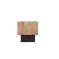 thumbnail image 2 of Square Solid Wood End Table Mango Wood Brown Top with Dark Base, 2 of 6