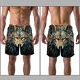 thumbnail image 3 of luoweisi Men's Beach Shorts Quick Dry Swim Trunks with Mesh Lining Wolf L, 3 of 5