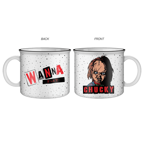 Chucky Sencil Name Face 20oz Ceramic Camper Mug