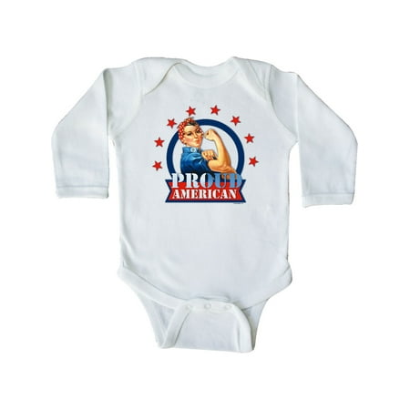 

Inktastic Rosie Riveter Proud American Gift Baby Girl Long Sleeve Bodysuit