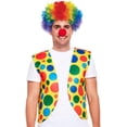 thumbnail image 3 of Paquete de 4 disfraces de payaso, peluca de payaso arcoíris + nariz de payaso + chaleco de payaso para Halloween, fiestas de cosplay, carnavales, disfraces, juegos de rol, favores de rendimi, 3 of 5