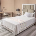 thumbnail image 1 of Groovy Bed Runner, Peace Lifestyle Sign Slogan Celebration Merry Jolly Happy Theme Design, Decorative Accent Bedding Scarf for Hotels Homes and Guestrooms, Twin, Multicolor, by Ambesonne, 1 of 2
