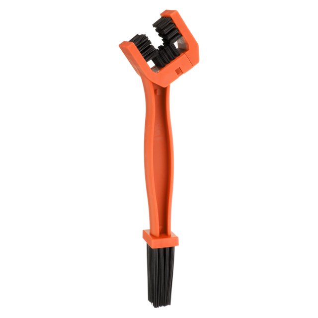 Uxcell Bicycle Chain Cleaning Tool Brush Motorcycle Chain Brush Bike Clean Brush Kit for Cleaning Tools, Orange