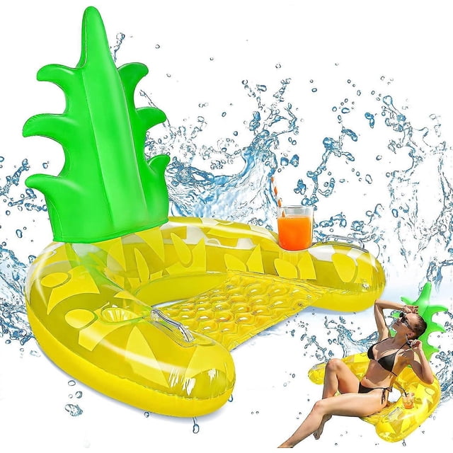 Inflatable Pool Floats, Inflatable Pool Floating Chair, Floating Hammock with Cup Holders, Summer Water Toys for Swimming Pool Beach Kid Adult