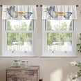 thumbnail image 2 of LALILO Kitchen Curtain Valance Cute Llama Cartoon Rod Pocket Window Curtain 52"x 18" Set of 2, 2 of 6