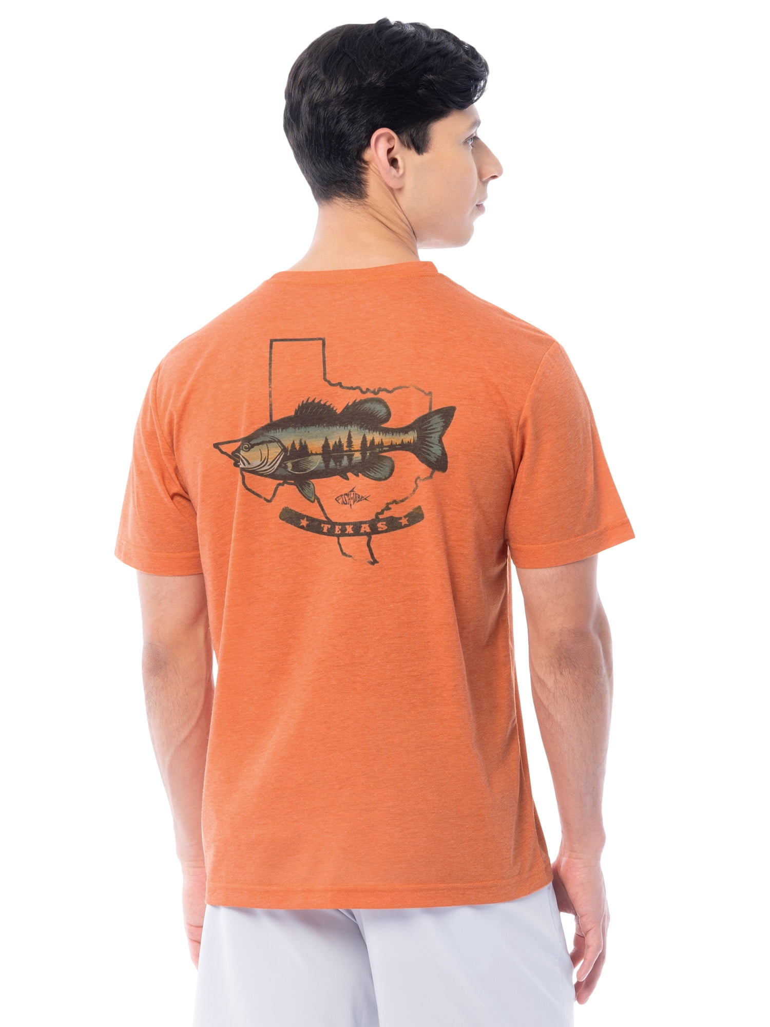 Fish N Vibe Men's Short Sleeve Fishing Performance Outdoor Graphic T-Shirt, Arabesque, XL