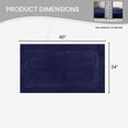 thumbnail image 5 of Home Weavers Classy Bathmat 100% Cotton Tufted Bath Rug, Extra Soft and Absorbent Bath Rugs, Machine Washable bath rugs for Bathroom, 24"x40" Rectangle, Navy, 5 of 10