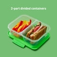 thumbnail image 4 of Sistema Nest It Meal Prep Food Storage Containers with Lids, 2 Compartments, 3.7 Cups, 5-Pack, Green, 4 of 9