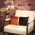 thumbnail image 3 of Parkland Collection Myra 12x24" Striped Fabric Bolster Throw Pillow in Orange, 3 of 7