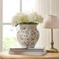 thumbnail image 3 of My Texas House 8" Taupe Ceramic Floral Vase, 3 of 5