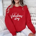 thumbnail image 5 of Penkiiy Valentines Day Sweatshirt Women Oversized Love Heart Shirt Pullover Valentine's Long Sleeve Tops L Red, 5 of 7