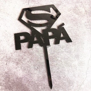 10 Unids/Set Papá Cumpleaños Hornear Pasteles Decoración Accesorios Día Del Padre Superman Acrílico De Tartas