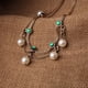 thumbnail image 2 of Collar colgante de piedras preciosas verde Zulema Boho elegante, 2 of 6