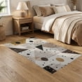 thumbnail image 2 of ODIKA Cow Abstract Inspired Spotted Patchwork Bold Block Motif Border Non-Slip Low Profile for Guest Room, Lounge, Apartment, 2 of 7