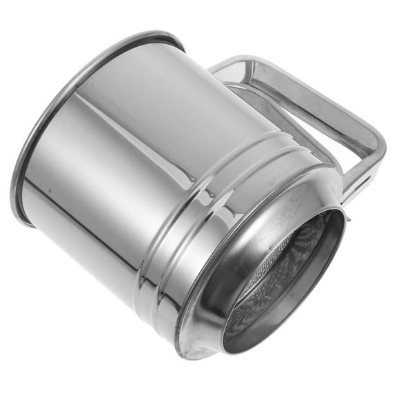 PBPBOX Handheld Stainless Steel Flour Sifter with Rotating Mesh for Baking Use