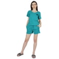 thumbnail image 2 of Inkmeso Nightwear Set for Women Short Sleeve Sleepwear 2 Piece Shorts & Top Set Soft Loungewear, 2 of 7