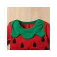 thumbnail image 4 of Seyurigaoka Lovely Baby Girl Watermelon Set, O-Neck Short Sleeve Romper, Elastic Waist Tulle Skirt, 4 of 9
