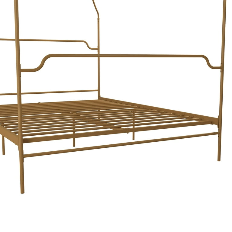 Novogratz Camilla Metal Canopy Bed Queen Gold Walmart