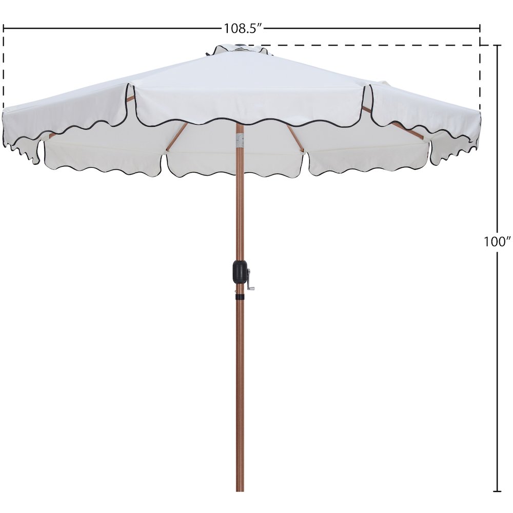 Meridian Furniture Amalfi White Polyester Patio Umbrella