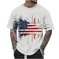 thumbnail image 2 of T Shirts for Men Clearance under $5 Short Sleeve Round Neck Independence Day Printed Summer Casual T-shirt Multicolor S, 2 of 5