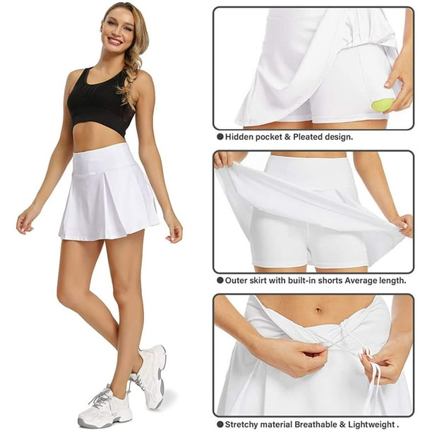 Women's Tennis Skirt Lightweight Pleated Athletic Skorts Sports