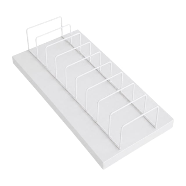 Estante expositor de azulejos de escritorio con 10 ranuras para tarjetas. Organizador de azulejos versátil. Soporte de vidrio para salas de exposición Blanco