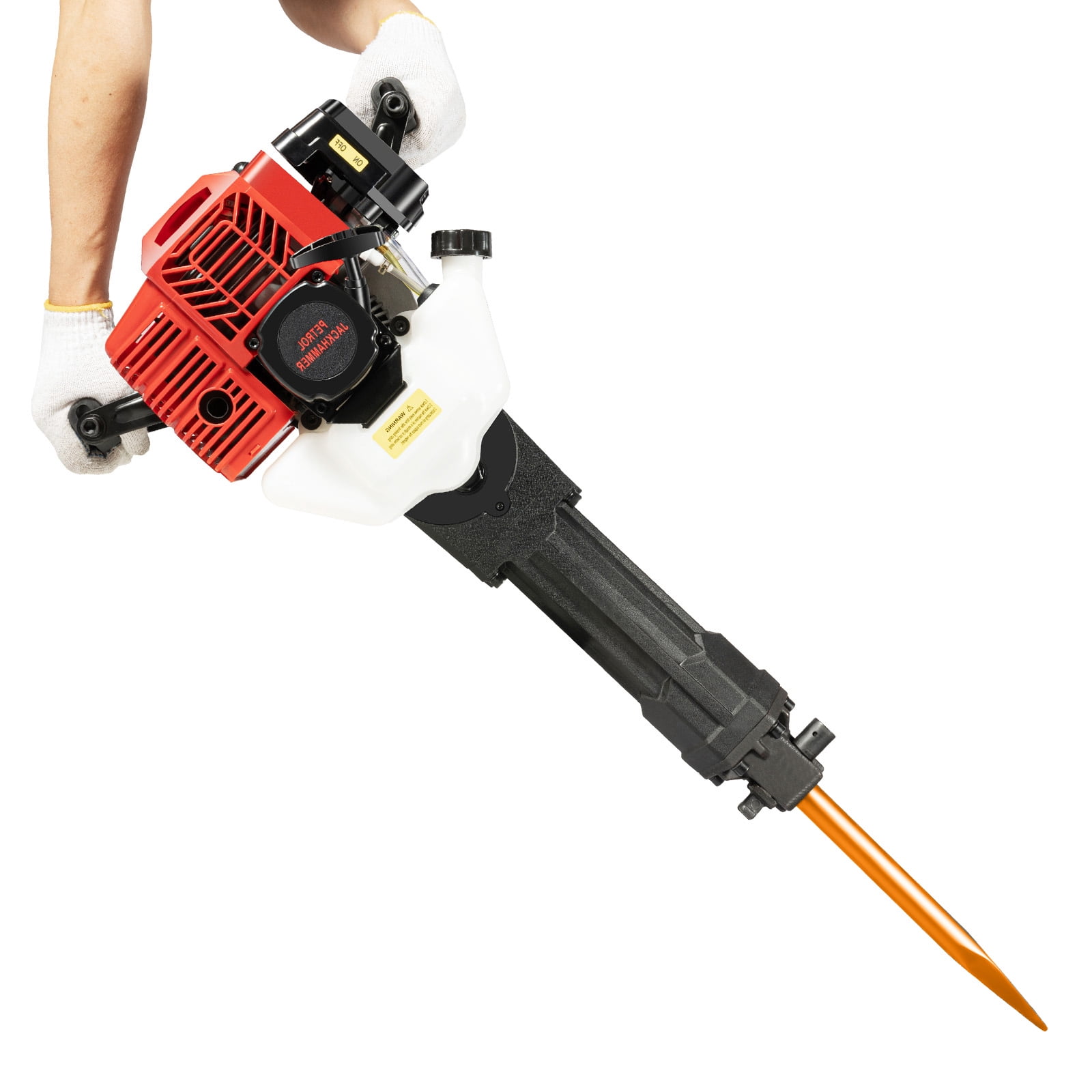 52CC Gas Powered Hand Pull Start Demolition Jack Hammer Hammer Demolition Concrete Breaker Punch Drill
