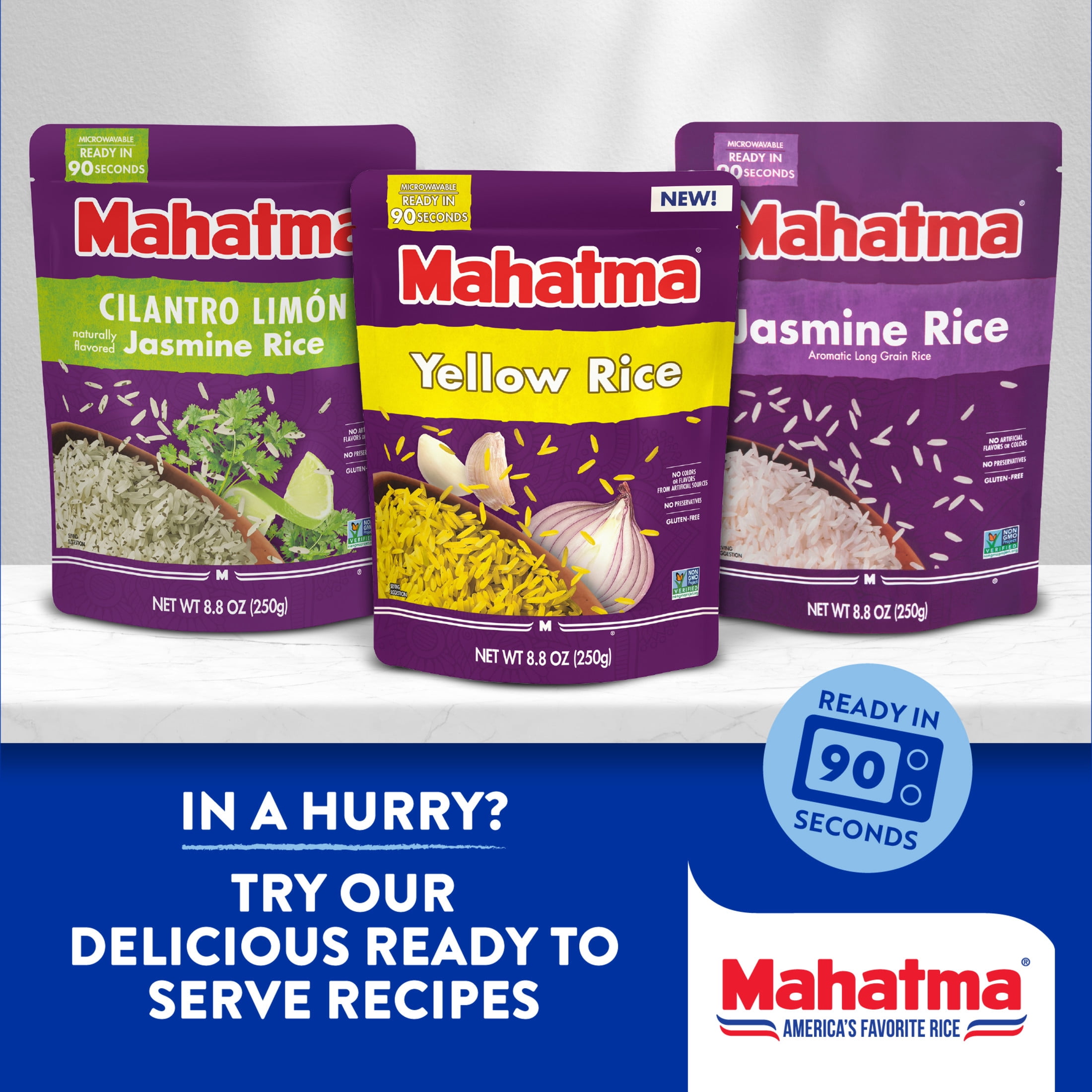 (6 pack) Mahatma Basmati Rice, Fragrant Extra Long Grain, Gluten Free, 5 lb Bag