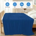 thumbnail image 4 of Pure Navy Blue Cooling Blanket, Lightweight Breathable Summer Throw Blanket with Double Sided Cold Effect, Simple Solid Color Picnic Beach Blankets Bed Sheet for Hot Sleepers 50"x60", 4 of 8