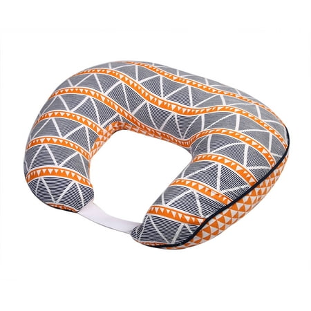Bacati Liam Aztec Orange/Navy Large Triangles Muslin Nursing Pillow includes cover and polyfilled pillow
