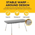 thumbnail image 4 of Grey Ombre Wooden Table Cloths for 8 Foot Rectangle Tables, Farmhouse Retro Gray Wood Gradient Patio Waterproof Elastic Fitted Tablecloths, Washable Rectangular Table Cover for Camping, 4 of 8