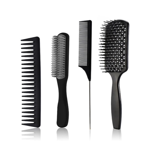 Peines Para El Cabello Cepillo Desenredante Profesional Peine De Masaje Para Uso En Seco Y Húmedo Para Hogares Y Salones 4 Piezas Vogacara CE008466-01