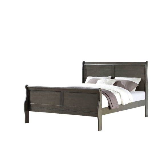 Dark Gray Eastern King | Classic Footboard, Sleigh Headboard | Supportive Sleep Option