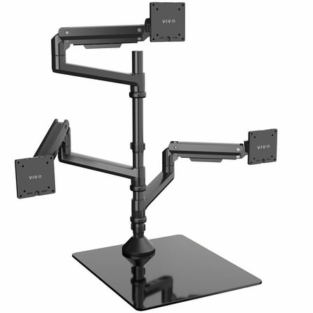 VIVO Pneumatic Triple Ultrawide Monitor Desk Stand, Up to 49 inch Computer Screens