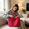 thumbnail image 6 of Leodye 1PCS Women Large Capacity Casual Tote Shoulder Bag, Multi-Pocket Handbag with Wet Dry Separation for Gym Shopping Daily Travel -18.11 × 12.2 × 6.29 in, 6 of 6