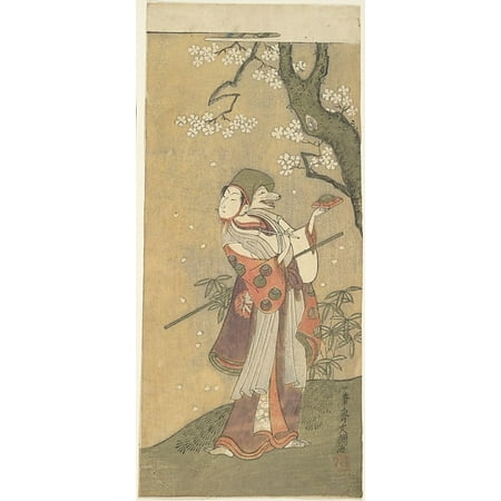An Actor in the Fox Dance from the Drama The Thousand Cherry Trees Poster Print by Ippitsusai Buncho (Japanese active 1760  “1794) (18 x