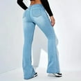 thumbnail image 5 of Women's 2026 Vintage Wash Jeans, Classic Straight Leg Denim Pants, High Waist Solid Color Jeans for Casual Wear, Retro Fashion and Daily Outfits Blue1 XXL, 5 of 8