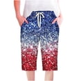thumbnail image 2 of LEBONYARD Plus Size Shorts for Women,Versatile Women's Shorts for Various Occasions,Women Shorts Casual Pants Straight Leg Drawstring Elastic Waist Loose Comfy Pants with Pockets Blue S, 2 of 5