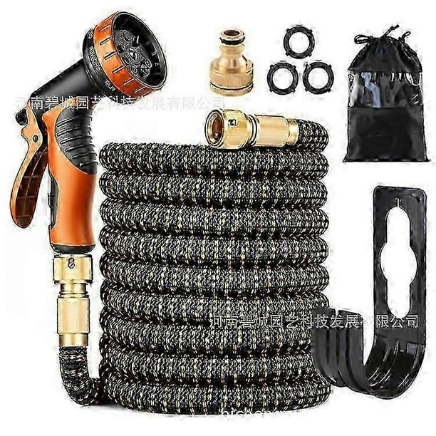 SCSYV Pocket Hose Copper Bullet Expandable Garden Hose Pattern Thumb Spray 25ft Patented Lead Free Ultra Light Solid Copper