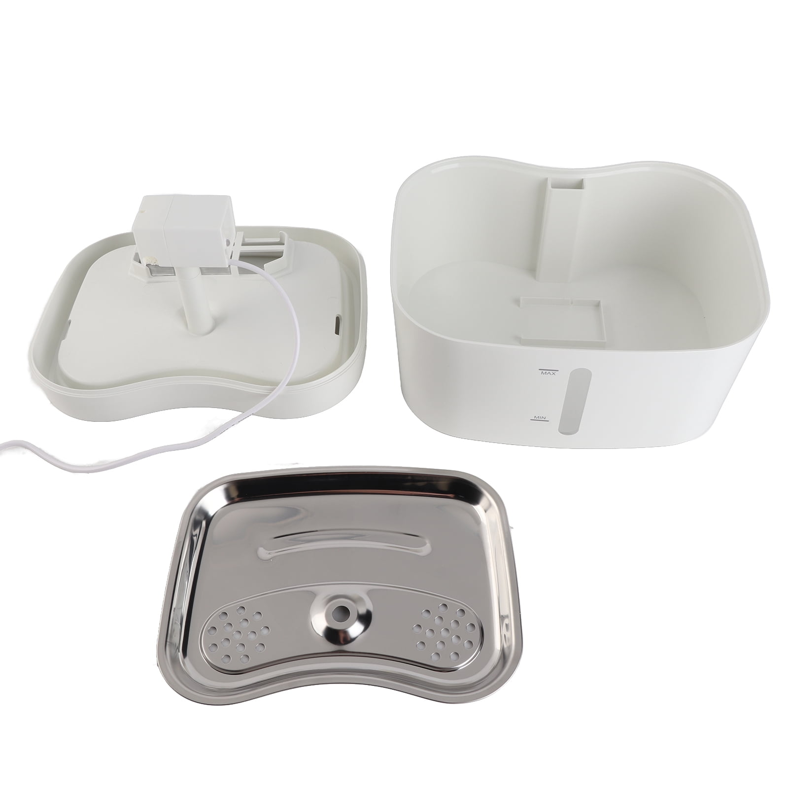 Cat 2.5L Cat Water Fountain Stainless Steel Pet Water Dispenser For Drinking Wired Automatic Cat Water Fountain With Water Level Window